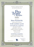 
2008-as Pro Typographia Dj - Drer Nyomda