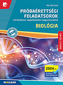 Prbarettsgi feladatsorok - Biolgia, emelt szint (2024-tl rv.) 10 feladatsor, a megoldsokhoz rvid magyarzatokat is tartalmaz. A 2017-tl s a 2024-tl rvnyes kvetelmnyeknek is megfelel. MS-3173U