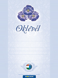 Oklevl B5 (20 db) A csomag 20 db sznes oklevelet tartalmaz A4-es (17 x 24 cm-es) mretben, fnyes papron, vonalazssal, elssorban kzzel trtn kitltsre javasoljuk. MS-8802B